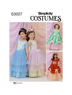 Simplicity Kids' Princess Sewing Pattern SS3027A, 