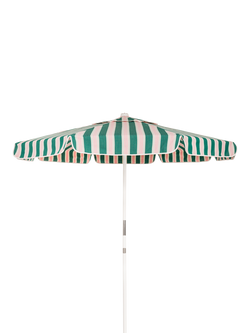 Business & Pleasure Co. Striped Market Parasol, 2m, Green, Green