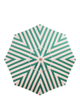 Business & Pleasure Co. Striped Market Parasol, 2m, Green