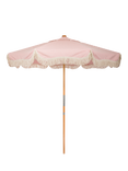 Business & Pleasure Co. Lauren's Stripe Market Parasol, 2.4m, Pink