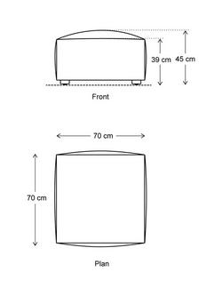 Swyft Model 03 Footstool - view 2, Manolo Ecru Chalk