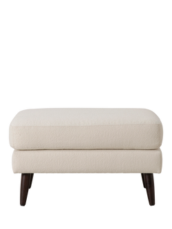 Swyft Model 08 Footstool, Dark Leg, Boucle Everest Ivory