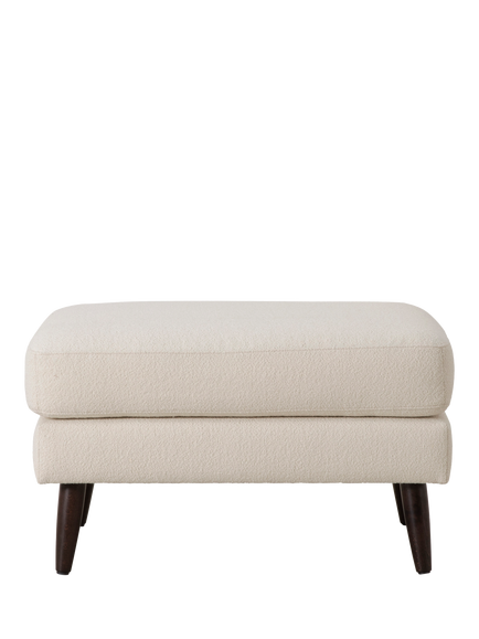 Swyft Model 08 Footstool, Dark Leg, Boucle Everest Ivory