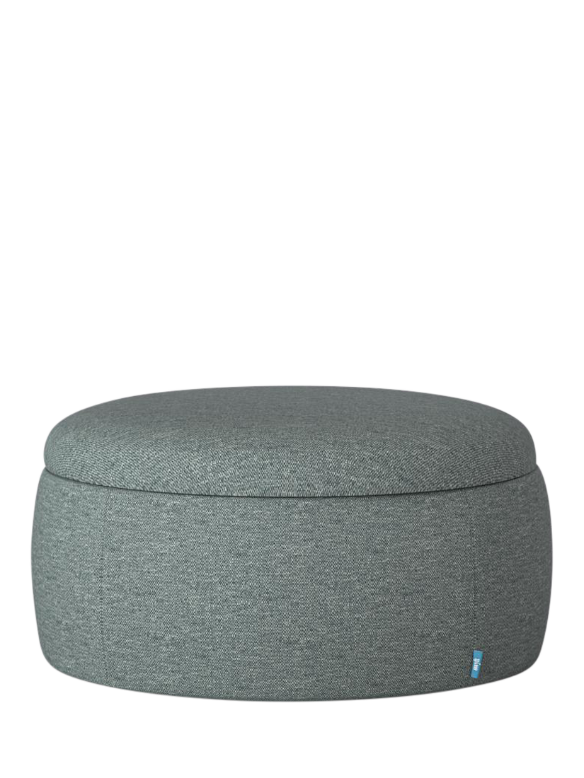 Storage 01 Range, Swyft Model 01 Storage Ottoman, Linen Seaglass