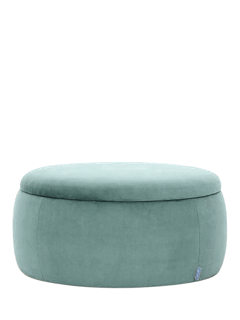 Storage 01 Range, Swyft Model 01 Storage Ottoman, Plush Vlvt Airforce