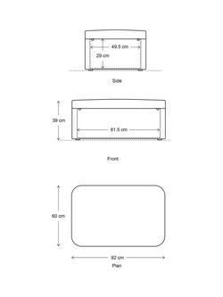 Swyft Model 02 Storage Ottoman - view 2, Velvet Bone