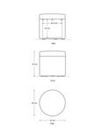 Swyft Model 03 Storage Ottoman, Linen Marine