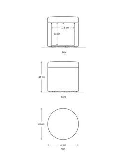 Swyft Model 03 Storage Ottoman - view 2, Linen Seaglass
