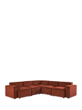 Swyft Model 03 5 Seater Corner Sofa, Velvet Brick