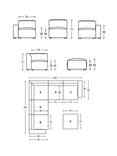 Swyft Model 03 5 Seater Corner Sofa with Ottoman, Ecovelvet Paprika