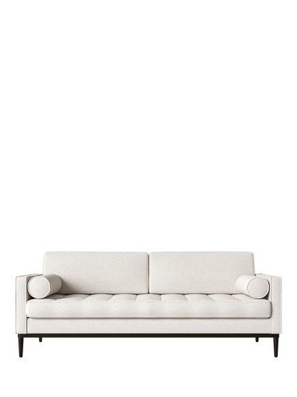 Swyft Model 02 Large 3 Seater Sofa Bed, Dark Leg, Boucle Everest Ivory