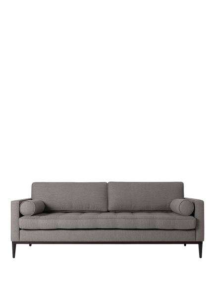 Swyft Model 02 Large 3 Seater Sofa Bed, Dark Leg, Linen Shadow