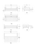 Swyft Model 02 Large 3 Seater Sofa Bed, Plush Vlvt Airforce
