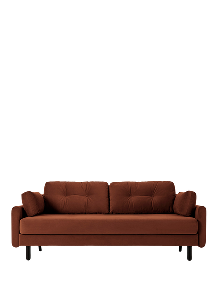 Swyft Model 04 Large 3 Seater Double Sofa Bed, Velvet Umber