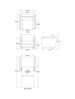 Swyft Model 08 Small 1 Seater Single Sofa Bed - view 2, Velvet Umber