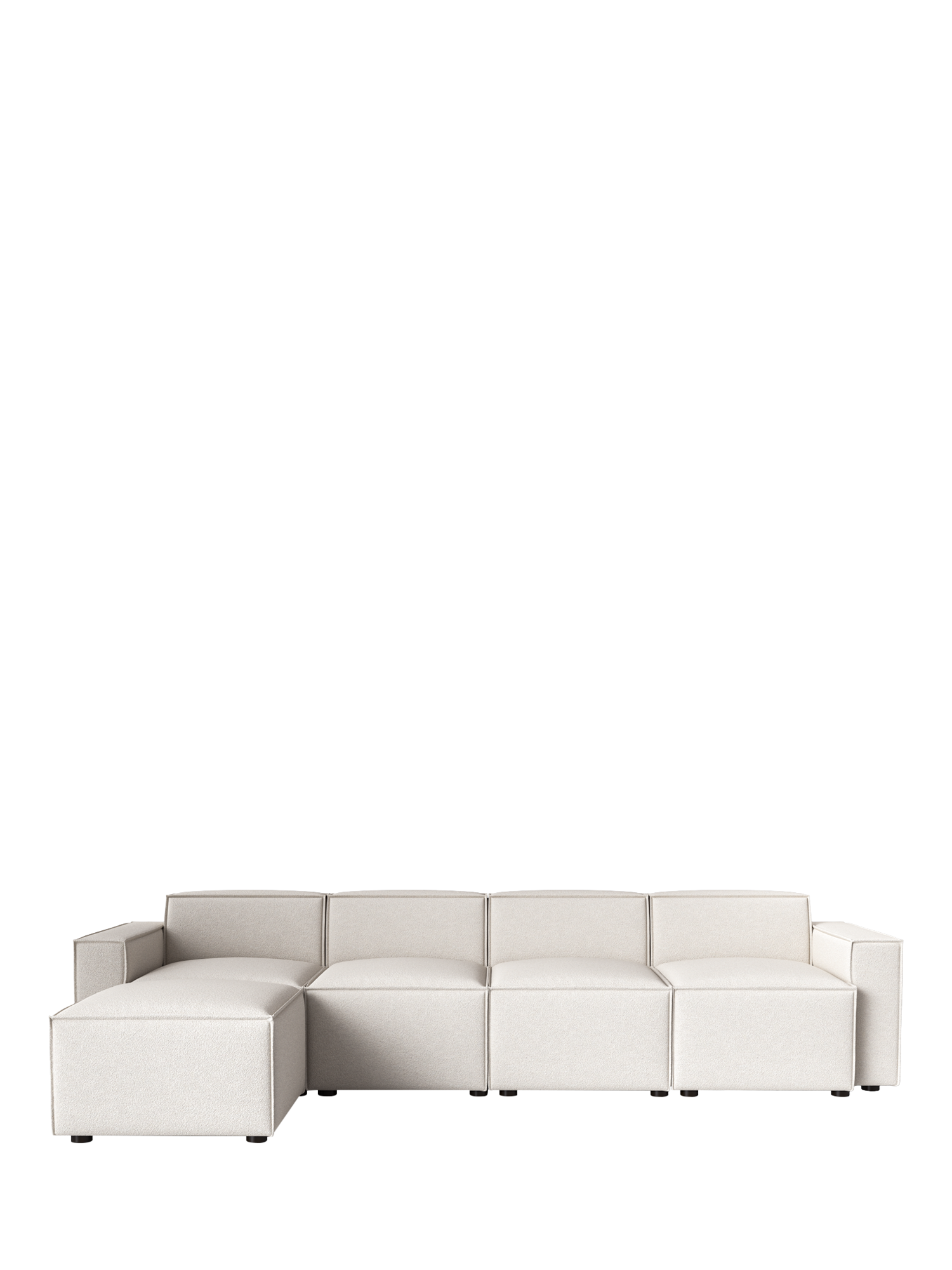 Model 03 Range, Swyft Model 03 Grand 4 Seater Sofa with Ottoman, Boucle Everest Ivory