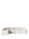 Swyft Model 03 Grand 4 Seater Sofa with Ottoman, Boucle Everest Ivory