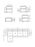 Swyft Model 03 Grand 4 Seater Sofa with Ottoman, Boucle Everest Ivory