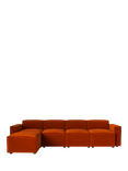 Swyft Model 03 Grand 4 Seater Sofa with Ottoman, Ecovelvet Paprika
