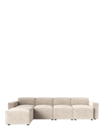Swyft Model 03 Grand 4 Seater Sofa with Ottoman, Velvet Bone