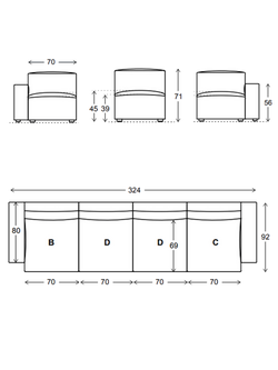 Swyft Model 03 Grand 4 Seater Sofa - view 2, Manolo Ecru Chalk