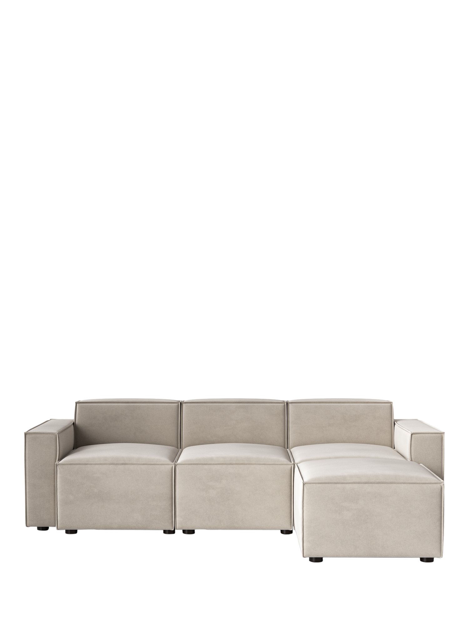 Model 03 Range, Swyft Model 03 Large 3 Seater Sofa with Ottoman, Manolo Ecru Chalk