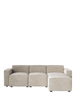 Swyft Model 03 Large 3 Seater Sofa with Ottoman, Manolo Ecru Chalk