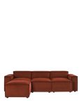 Swyft Model 03 Large 3 Seater Sofa with Ottoman, Velvet Brick