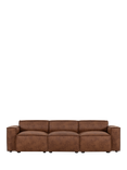 Swyft Model 03 Large 3 Seater Sofa, Faux Lthr Chestnut