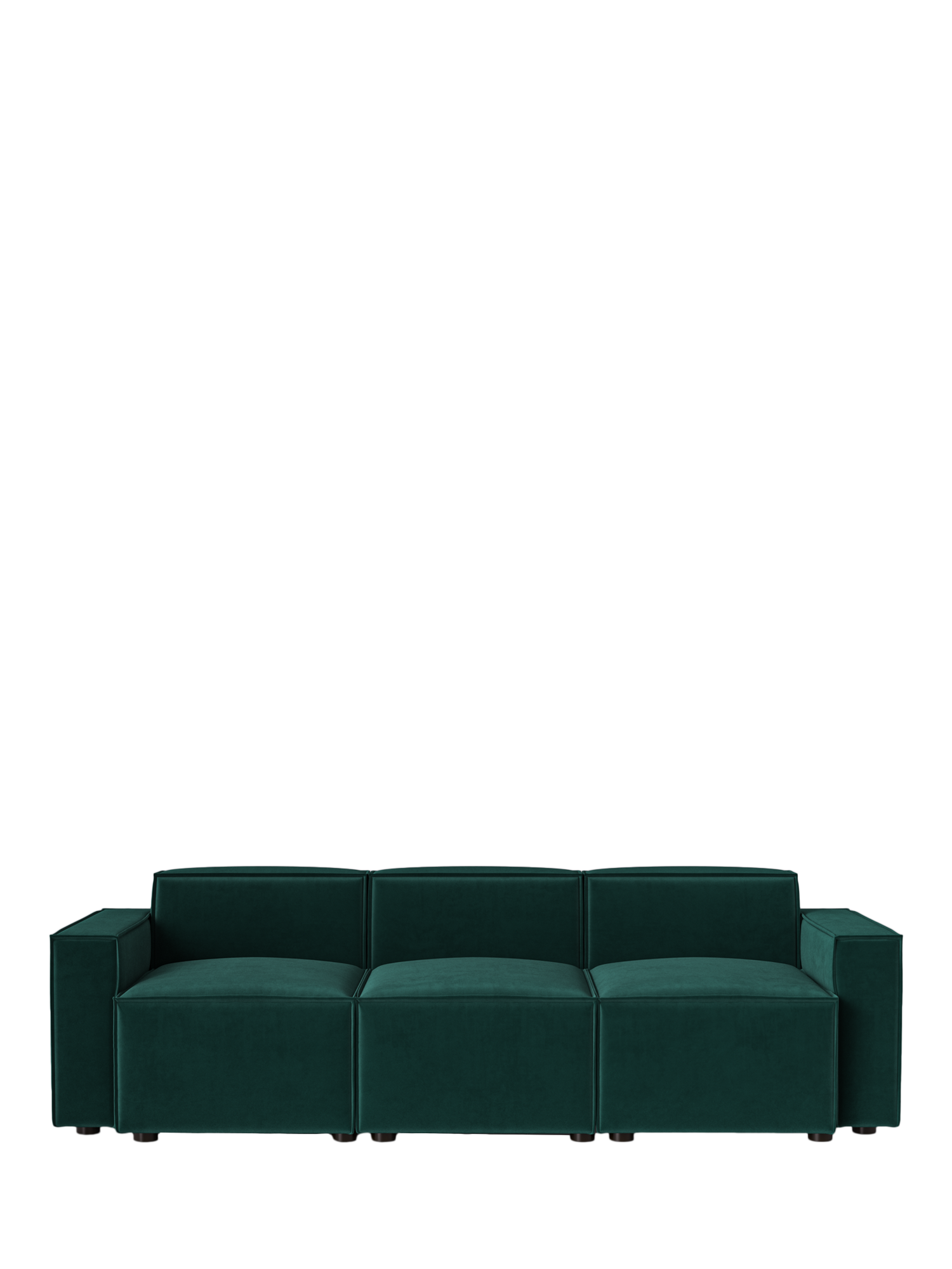 Model 03 Range, Swyft Model 03 Large 3 Seater Sofa, Plush Vlvt Kingfish