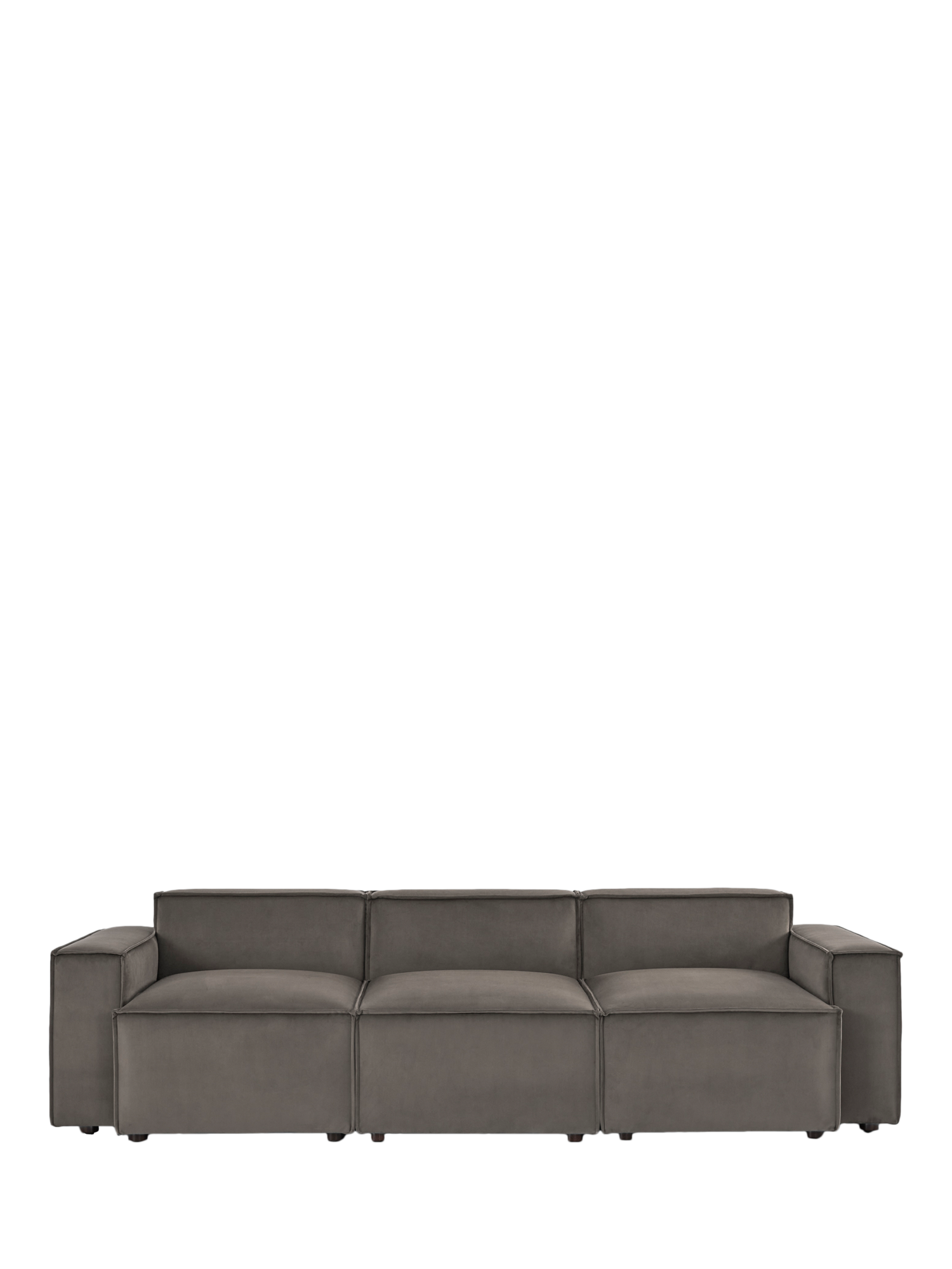 Model 03 Range, Swyft Model 03 Large 3 Seater Sofa, Velvet Elephant