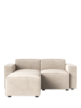 Swyft Model 03 Medium 2 Seater Sofa with Ottoman, Velvet Bone