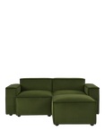 Swyft Model 03 Medium 2 Seater Sofa with Ottoman, Velvet Vine