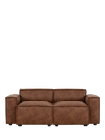 Swyft Model 03 Medium 2 Seater Sofa, Faux Lthr Chestnut