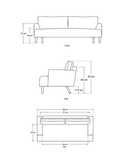Swyft Model 05 Large 3 Seater Sofa - view 2, Velvet Umber