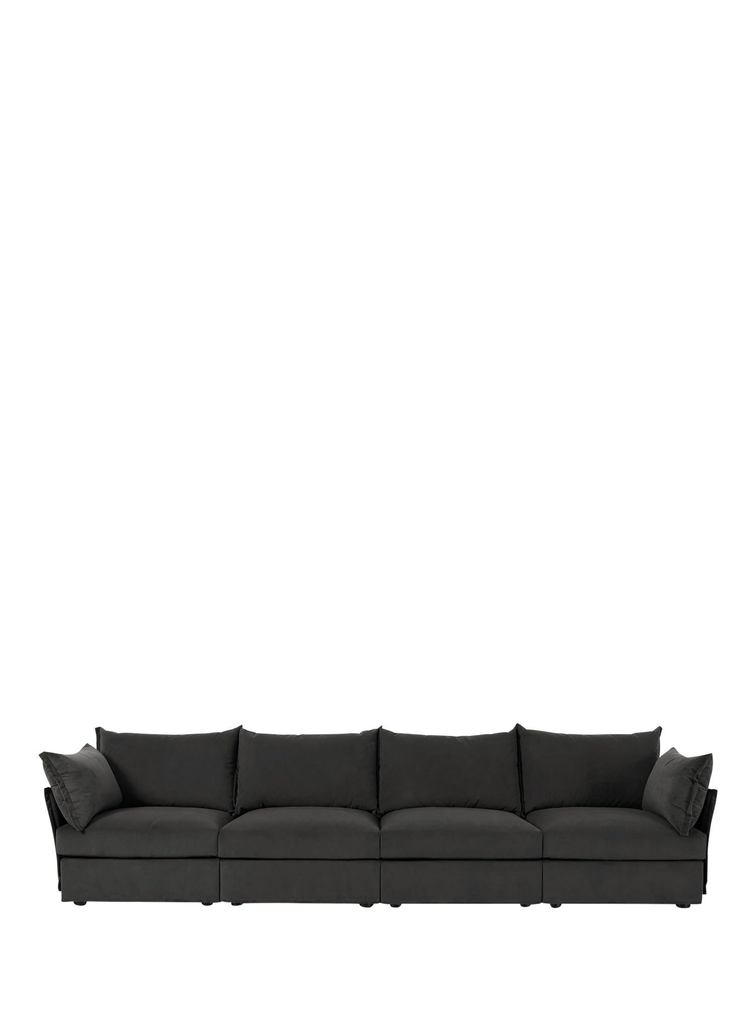 Model 06 Range, Swyft Model 06 Grand 4 Seater Sofa, Charcoal Velvet