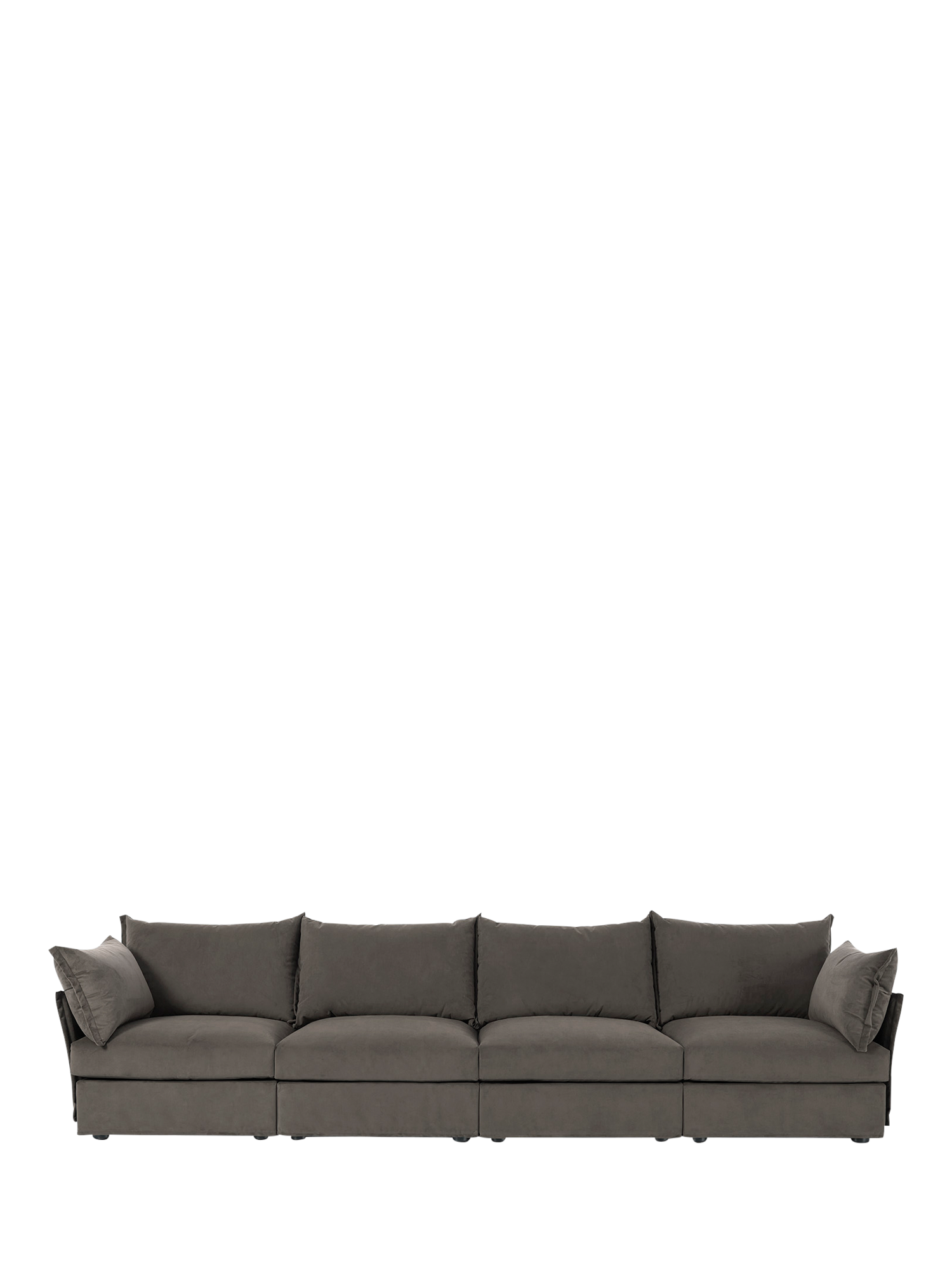 Model 06 Range, Swyft Model 06 Grand 4 Seater Sofa, Elephant Grey Velvet