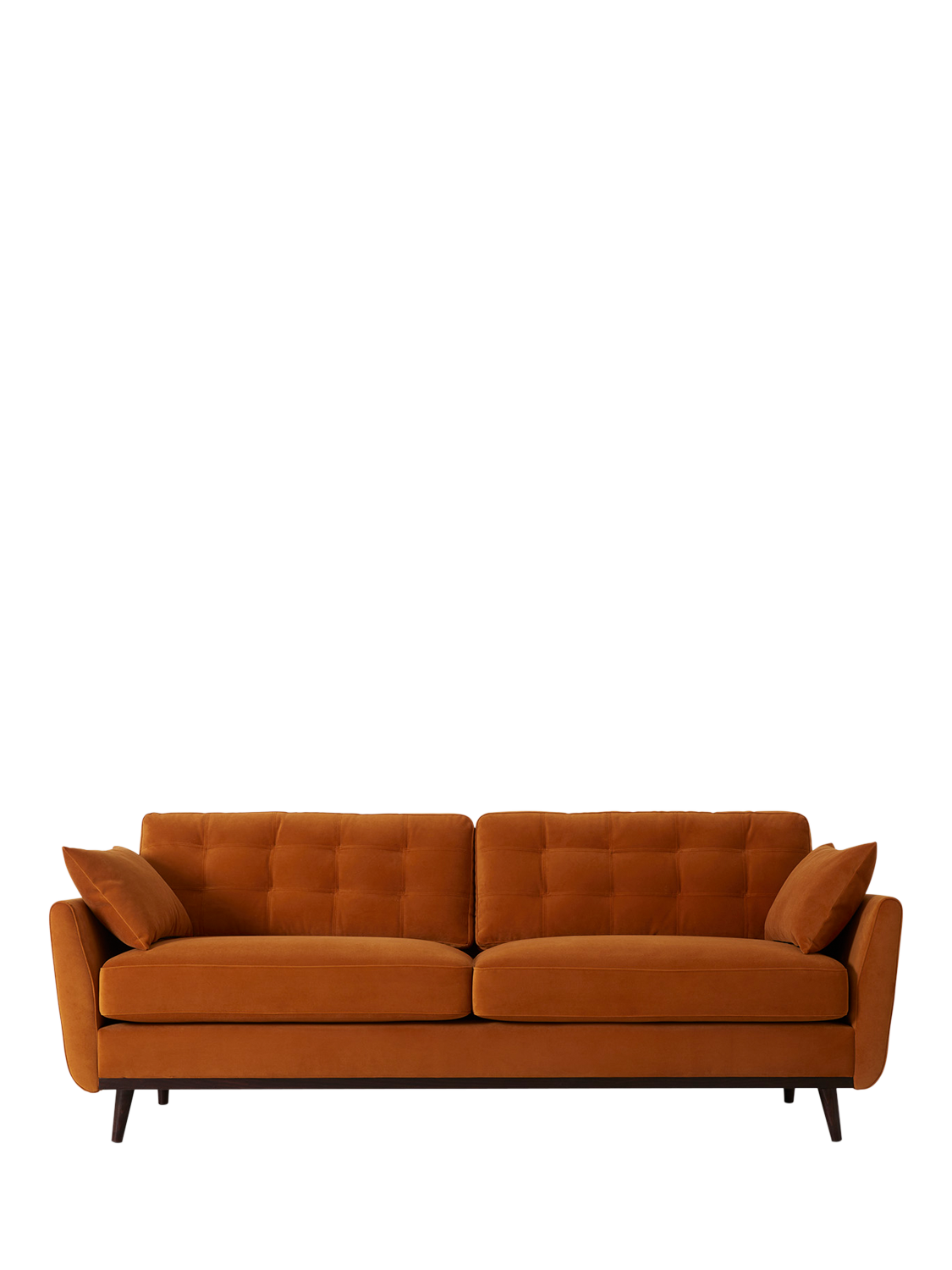 Model 10 Range, Swyft Model 10 Medium 3 Seater Sofa, Dark Leg, Ecovelvet Bronze
