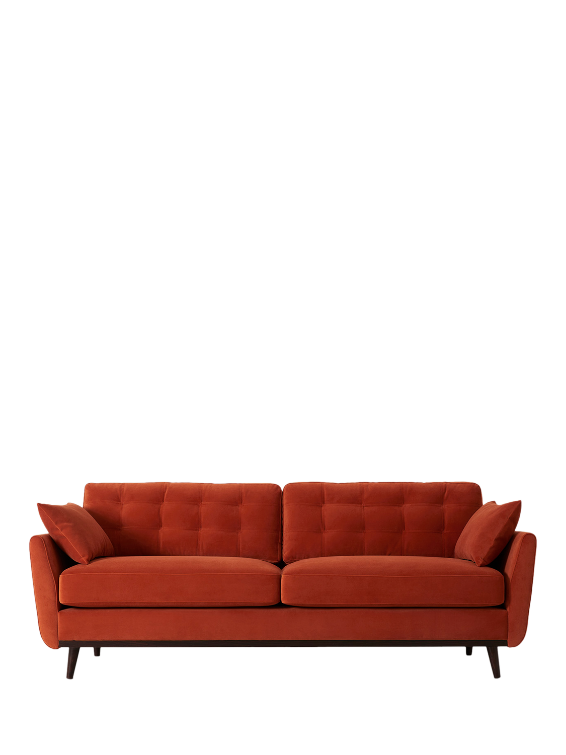 Model 10 Range, Swyft Model 10 Medium 3 Seater Sofa, Dark Leg, Ecovelvet Paprika