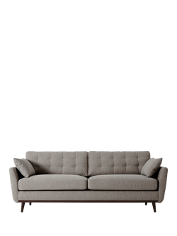 Swyft Model 10 Large 3 Seater Sofa, Dark Leg, Linen Shadow