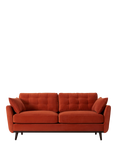 Swyft Model 10 Medium 2 Seater Sofa, Dark Leg, Eco Velvet Paprika