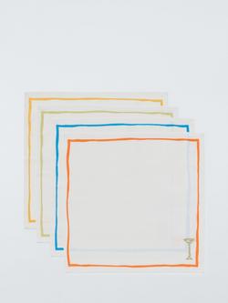 John Lewis Cocktail Motif Cotton Napkin, Set of 4, Multi