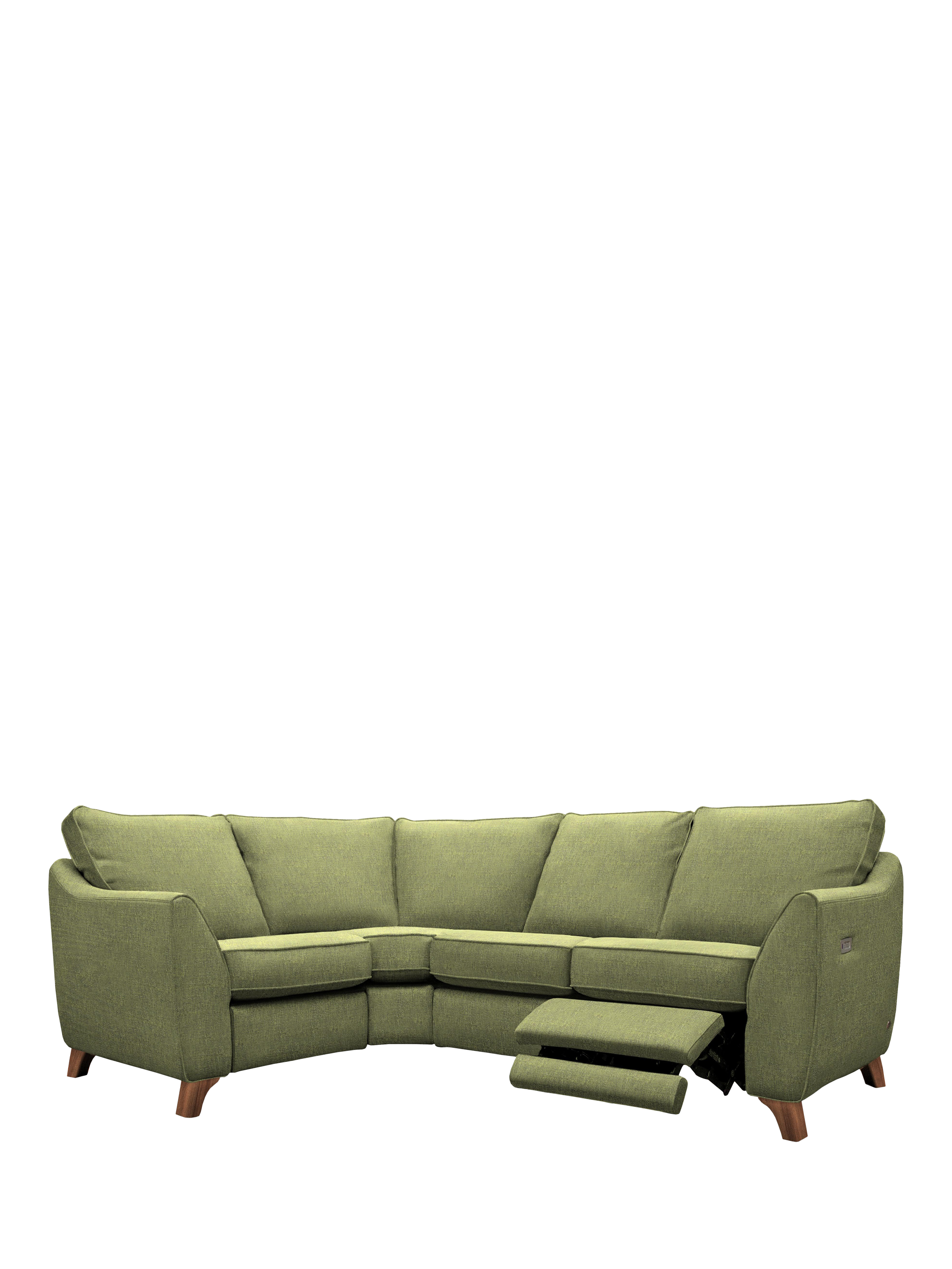 The Sixty Eight Range, G Plan Vintage The Sixty Eight LHF Corner Unit with Righthand Footrest Mechanism, Marl Green