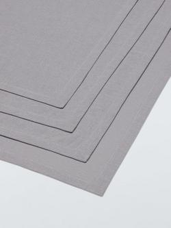 John Lewis ANYDAY Cotton Napkins, Set of 4, Grey - view 2, Grey