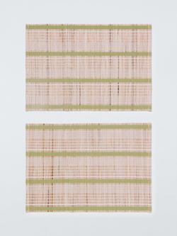 John Lewis Banana Leaf Placemat, Set of 2, Pistachio