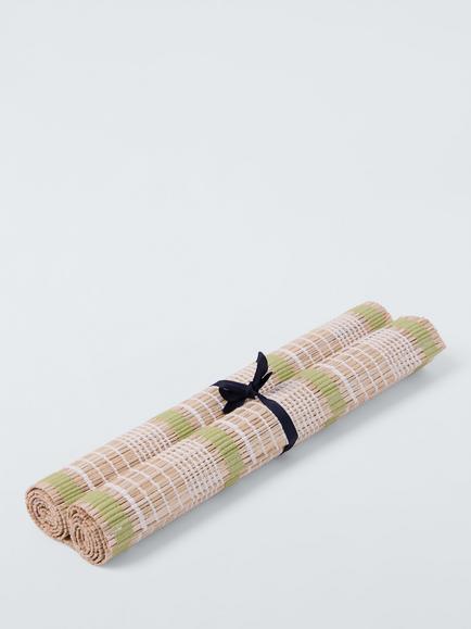 John Lewis Banana Leaf Placemat, Set of 2 - view 2, Pistachio