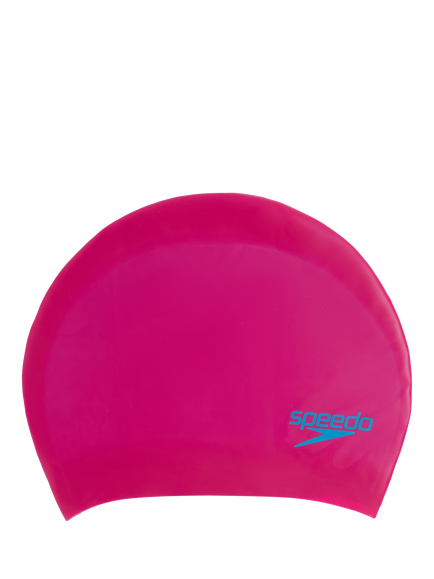 Speedo Plain Silicone Swim Cap, Junior, Begonia Pink, Begonia Pink