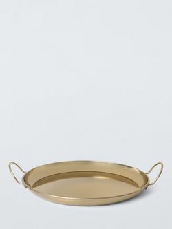 John Lewis Round Stainless Steel Serving Dish, 33cm, Gold, Gold