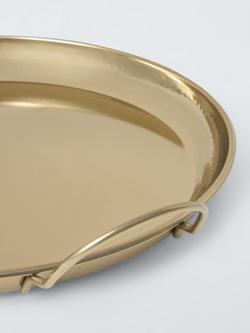 John Lewis Round Stainless Steel Serving Dish, 33cm, Gold - view 2, Gold