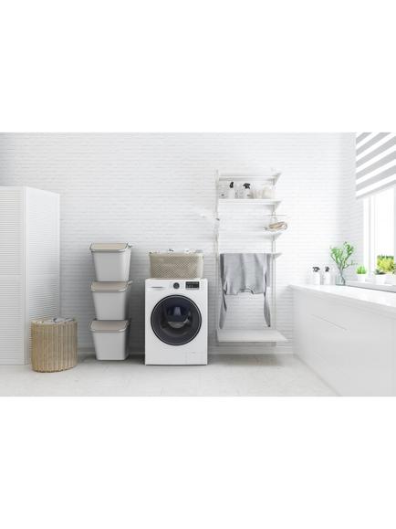 SmartStore Collect Stack-It Medium Sorting Bin with Lid, 51L - view 2, White/Ecru